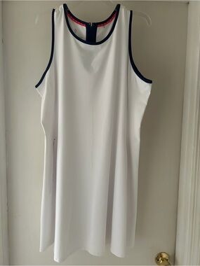Tommy Bahama White Dress with Navy Trim